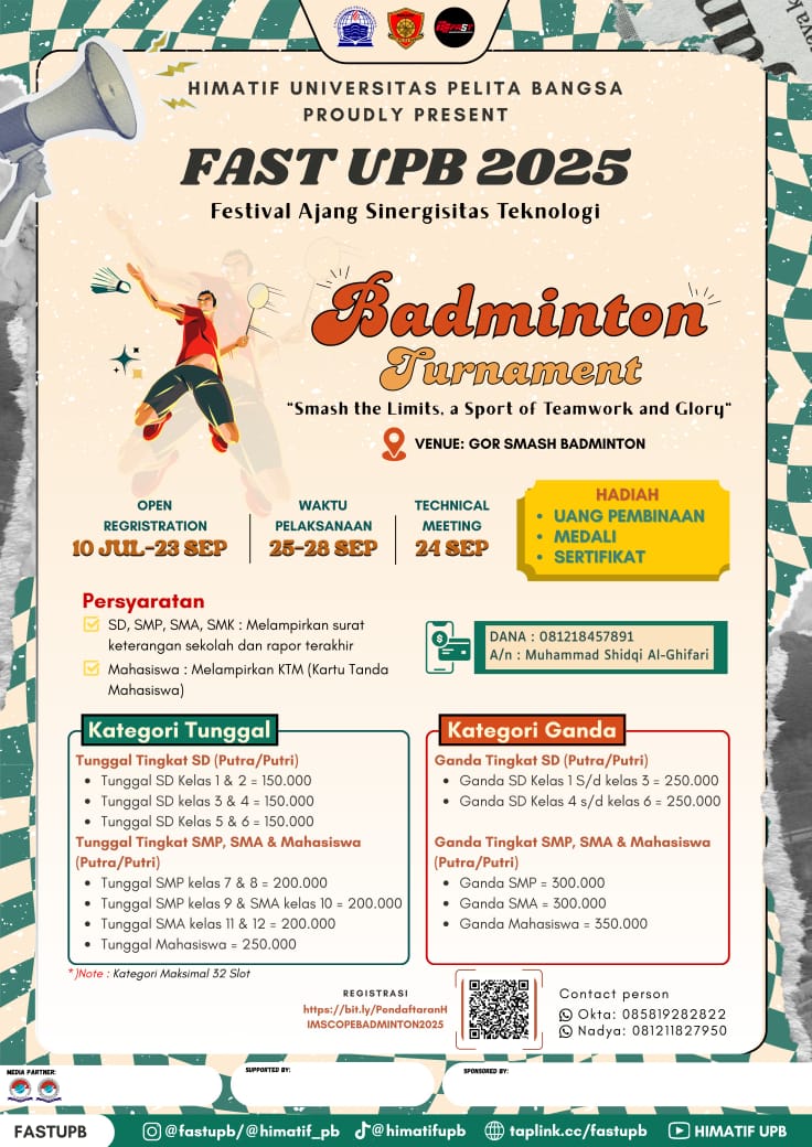 Pamflet badminton competition